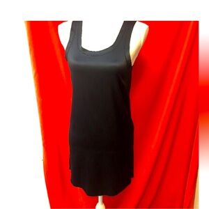 Yaya Aflalo silk racerback black minidress sleeveless size small